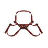Wine Red: Strap-on harness