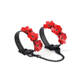 Flower Rhythm Leather Ankle Cuffs
