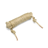 Natural Shibari Bondage Hemp Rope Jute Rope, 10 meters, with elegant metallic tips
