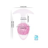 Icecream-shaped Crystal Anal Plug - Pink