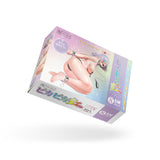 Vivid Niji Glossy Multicolor Soft Bondage Kit packaging with illustrated female model showcasing wrist and ankle cuffs, blindfold, ball gag, and nipple clamps