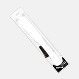 Fuji White leather spanking paddle in packaging, designed for BDSM impact play, part of the Mount Fuji white leather collection