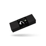 Packaging of Fuji White Leather Flogger Whip featuring elegant black design with illustration and descriptions, part of LIEBE SEELE's Fuji White collection