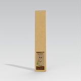 Eco-friendly LIEBE SEELE riding crop packaging, featuring vegan fetish SM cafe riding crop crafted from cork and coffee grounds, in brown cardboard box with product graphics and information.