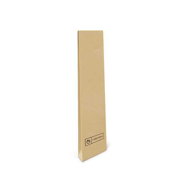 Brown cardboard packaging box for the LIEBE SEELE Dark Candy spreader bar with black brand logo printed