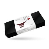 Wine Red: Leather Strap-on Harness (1.5 inch diameter O-ring)