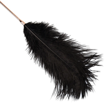 Luxury Ostrich Feather Tickler Black and Solid Rose Gold Handle