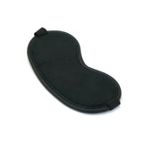 Rose gold memory leather blindfold with faux fur lining for sensory deprivation play, luxurious BDSM accessory