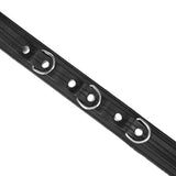 Recycled leather bondage collar with silver D-rings from Black Bond collection