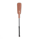 Rose gold leather spanking crop with corkscrew handle from the Rose Gold Memory collection
