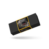 Victorian Garden bondage accessories packaging, featuring lace and vegan leather collar with brass details.