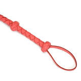 Cherry Blossom Pink Leather Braided Bullwhip for Bondage Play from Angel's & Demon's Kiss Collection