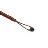 Luxury leather riding crop from The Equestrian collection with braided handle and smooth loop tip for BDSM impact play