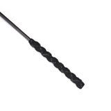 Elegant black twisted handle riding crop from Victorian Garden collection for BDSM play