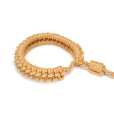 Khaki shibari rope wrist restraint from Bound You II collection for bondage play
