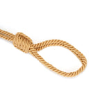 Khaki cotton shibari rope collar from Bound You II collection for BDSM restraint play