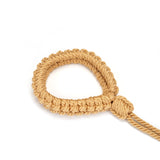 Khaki shibari rope bondage collar and leash from Bound You II collection for BDSM restraint play
