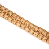 Khaki shibari rope collar with intricate braiding for BDSM and bondage play from the Bound You II collection