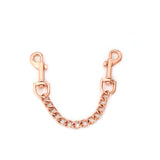 Rose gold removable chain for ankle cuffs with quick-release clips