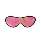 Glossy pink holographic blindfold from the Vivid Sakura Soft Bondage Kit with rose gold rivets