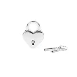 Silver heart-shaped lock and key for SM games, product AS-80161SV
