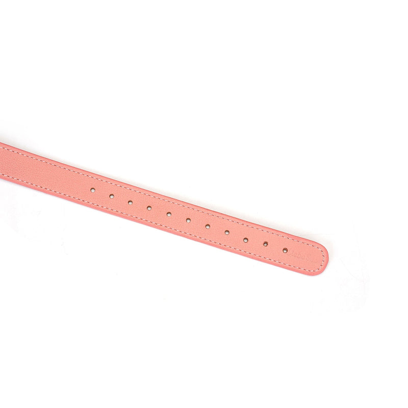 Pink leather strap for adjustable bondage gear from the Pink Dream collection featuring rose gold finishes