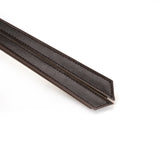 Close-up of The Equestrian leather spanking paddle with split detail and precise stitching for bondage play