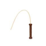 Luxury rattan spanking cane with braided leather handle from The Equestrian collection, designed for BDSM and impact play