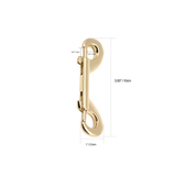 Double sided quick release gold metal clip for bondage gear, measuring 10cm in length and 2.5cm in width