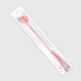 Pink Dream leather riding crop with heart shape tip in clear packaging, featuring braided handle and wrist loop for BDSM play