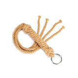 Shibari rope flogger whip from Bound You II collection with metal O-ring for BDSM play