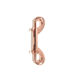 Double sided quick release metal clip in rose gold finish, essential for secure bondage gear connections