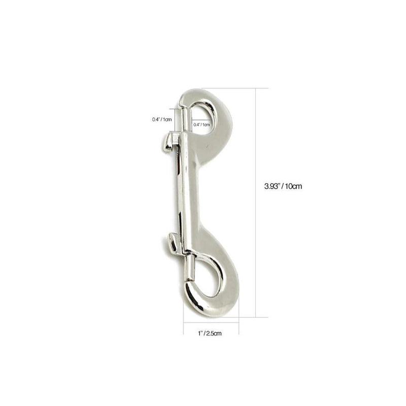 Double Sided Quick Release Clip, 3.93 inches long, made of colored metal for securing bondage gear like wrist cuffs and collars