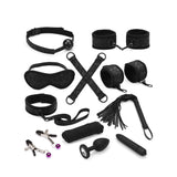 Black Lace and Neoprene 11pcs Bondage Kit