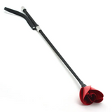Flower Rhythm Leather Riding Crop