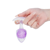Icecream-shaped Crystal Anal Plug - Purple