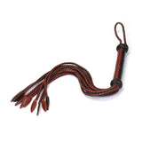 Wine Red: Leather Cat O' Nine Tails Whip