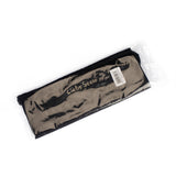 Liebe Seele high-quality velvet storage bag for BDSM equipment in black and gray camouflage design, packaged and labeled