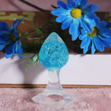 Heart-shaped Crystal Anal Plug - Blue