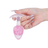 Icecream-shaped Crystal Anal Plug - Pink