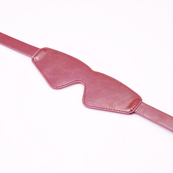 Lustre Rosa: Pink Leather Blindfold