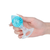 Heart-shaped Crystal Anal Plug - Blue
