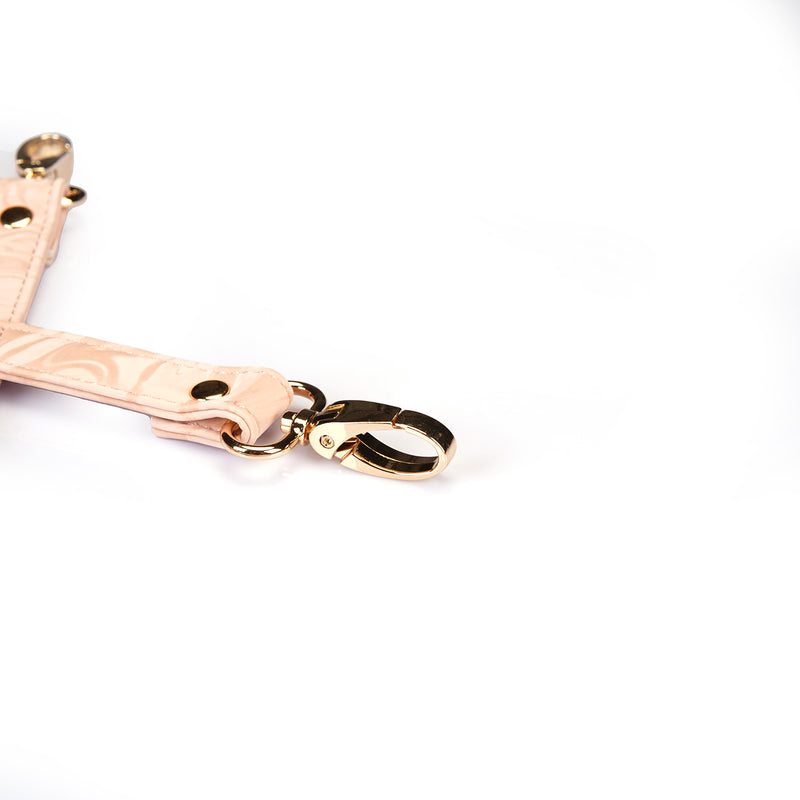 Boudoir Amor: Pink Hogtie with Gold Hardware