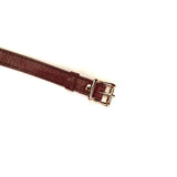 Limited Edition: Italian Dark Red- Leather Blindfold with Gold Buckle