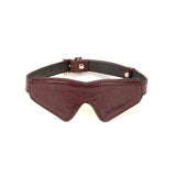 Limited Edition: Italian Dark Red- Leather Blindfold with Gold Buckle