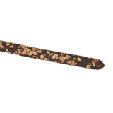 Close-up view of Vegan Fetish SM Cafe Blindfold strap featuring cork and coffee grounds texture for an eco-friendly design