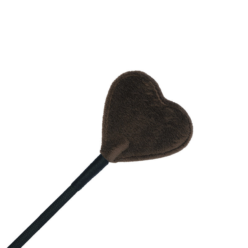 Vegan Fetish SM Cafe Riding Crop with heart-shaped plush tip made from coffee grounds and cork