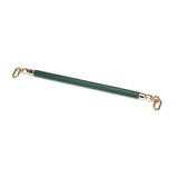 Mossy Chic Leather Spreader Bar with gold metal attachments for BDSM and restraint play