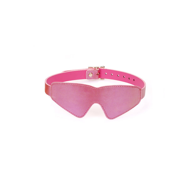 Lustre Rosa: Pink Leather Blindfold