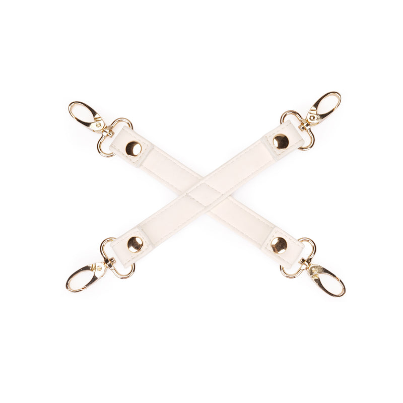 Boudoir Amor: White Hogtie with Gold Hardware